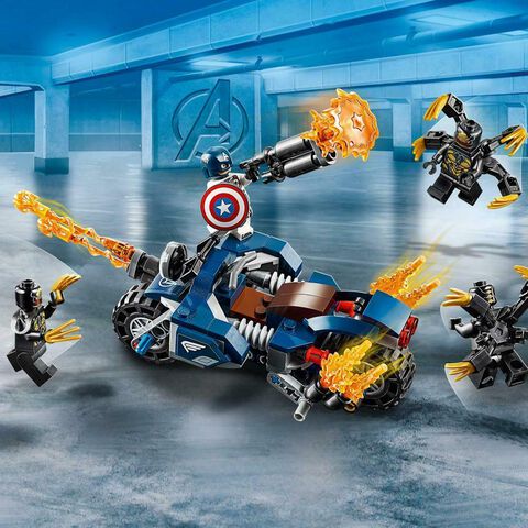 Lego - Avengers - 76123 - Captain America Et L Attaque Des Outriders